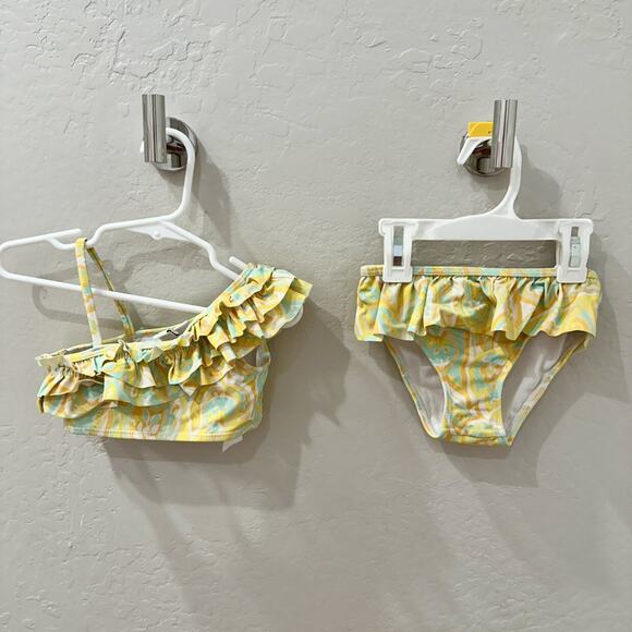 Janie & Jack x Rachel Zoe Pastel Ruffle 2-Piece Swimsuit - Picture 1 of 10